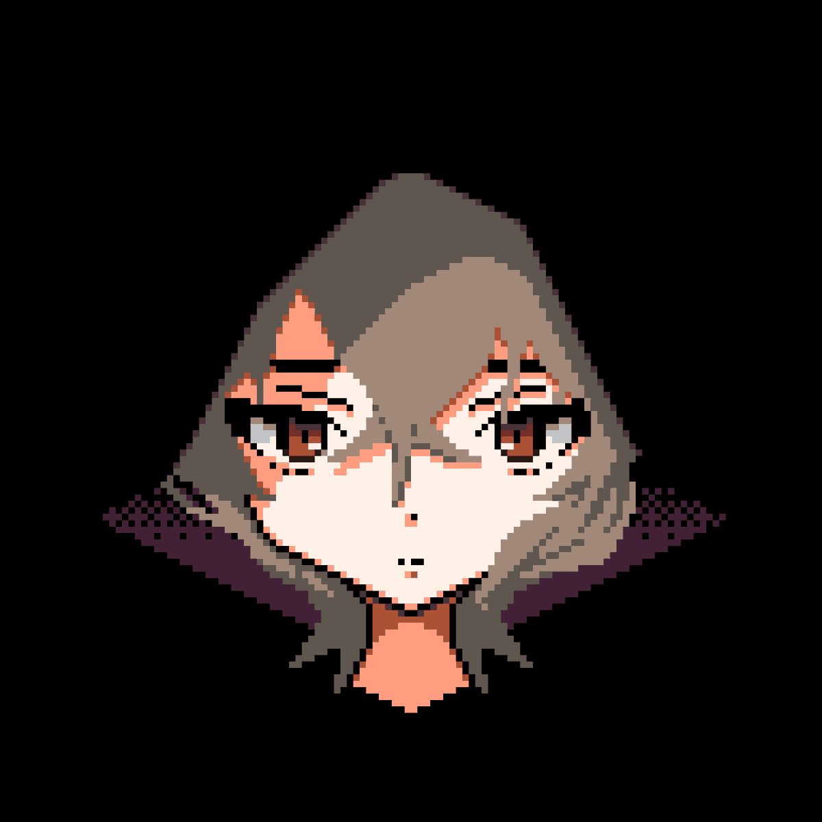 Another portrait training, for today is the silent witch #ドット絵