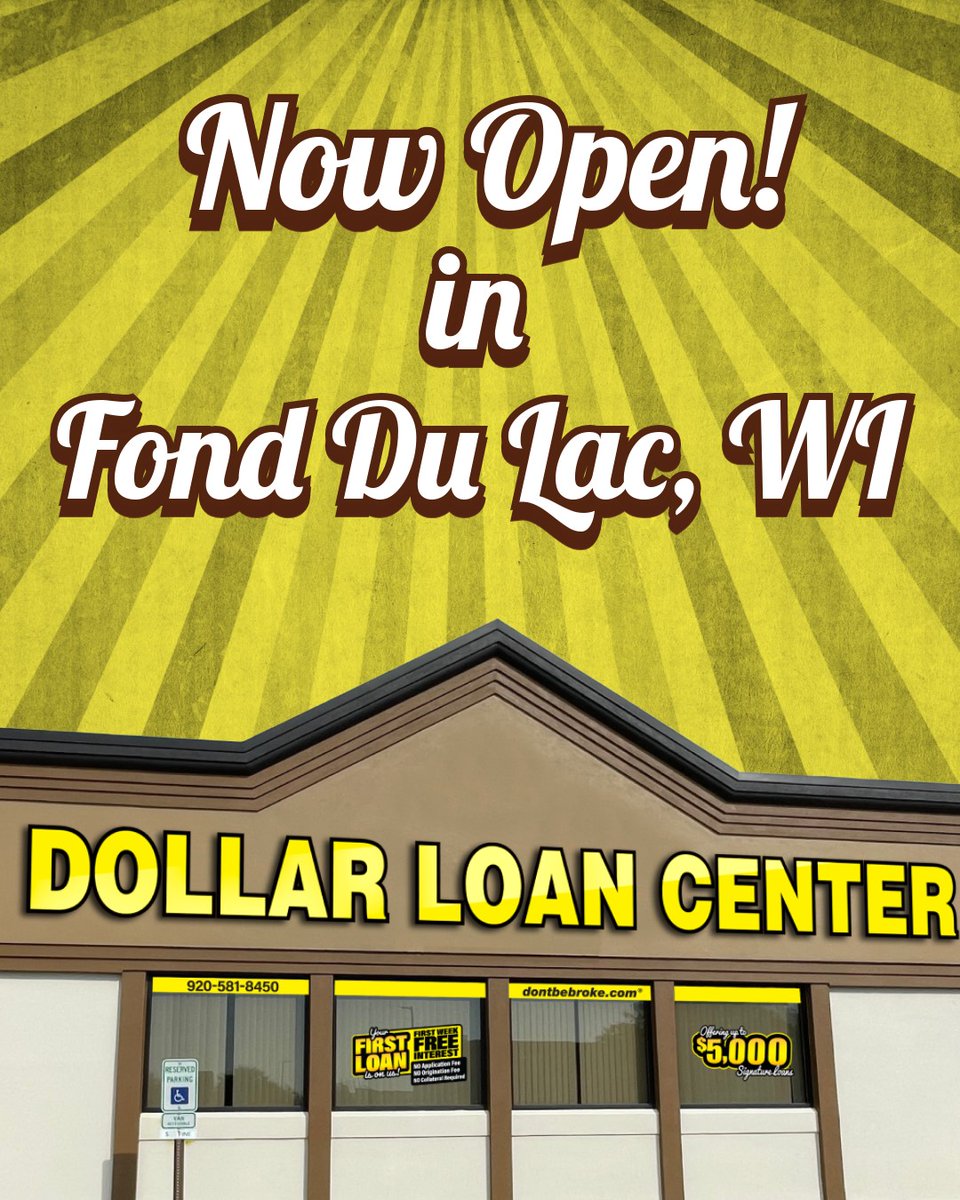 📍Fond Du Lac, we didn't just open one but TWO brand new locations right in your neighborhood. Visit us at 245 N Peters Ave and 928 S Main St, we're ready to help! 🤝