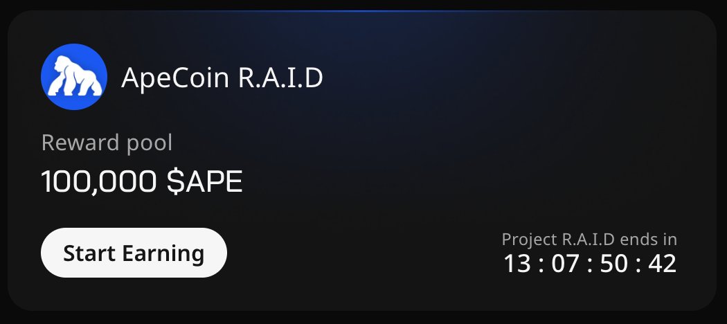 lawofthesaw's tweet image. Only 13 days left to climb the @wallchain_xyz Project RAID leaderboard and grab a piece of 100K $APE for posting about ApeCoin on Solana, Hyperliquid, and soon BNB