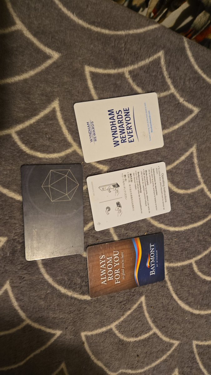 LewSales's tweet photo. I still think a very cool use case for #XYO or #XL1 is with a #SentinelX and #Hotels
A Hotel Rewards System..
imagine getting a "hotel" key in the mail that allows you to track points,stays,and other small things that hotels like to have.. check in, hand them your card to key. Saving hotels from buying cards and keying them.
Honesty, i have like 15 cards that i froget to leave behind ...