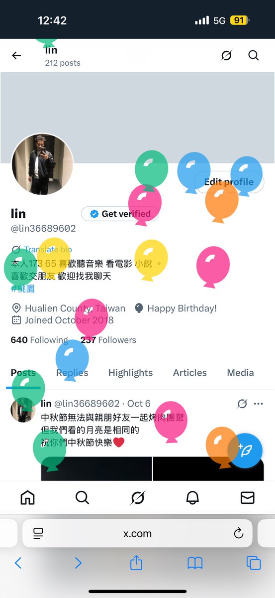 lin36689602's tweet photo. 祝福自己生日快樂🎂
又成長一歲囉
也代表在自己的路途上又往前了一步💪 https://t.co/MNX8zNbpLt