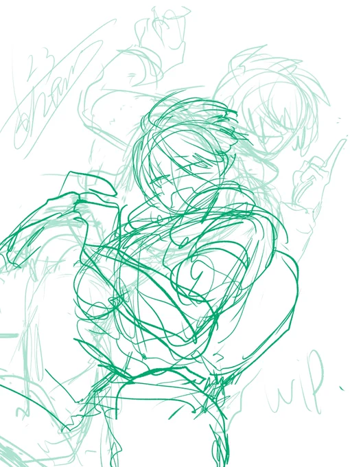 わたしはこれを下描きと呼んでいます こわいよねー