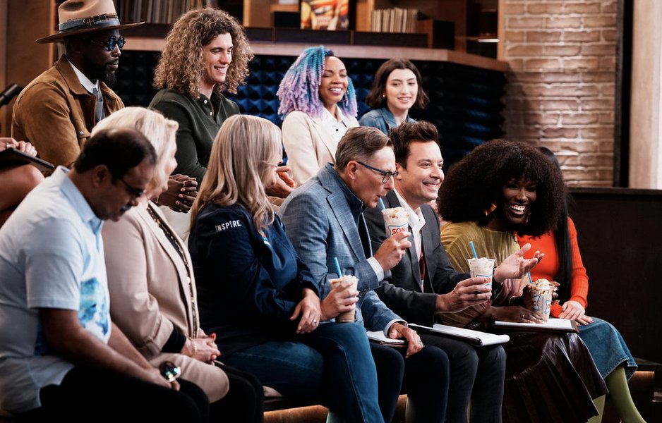TVTango's tweet photo. ⭐Watch tonight @NBC 8pm (Stream @peacock) New Episode ON BRAND WITH JIMMY FALLON #OnBrandWithJimmyFallon #OnBrand "Diners, Drive Ins and Housewives" #Sonic @sonicdrivein Starring @jimmyfallon @badassboz Guest: #ErikaJayne About https://t.co/NOoXUg0Bzd https://t.co/xnnojyFBCC