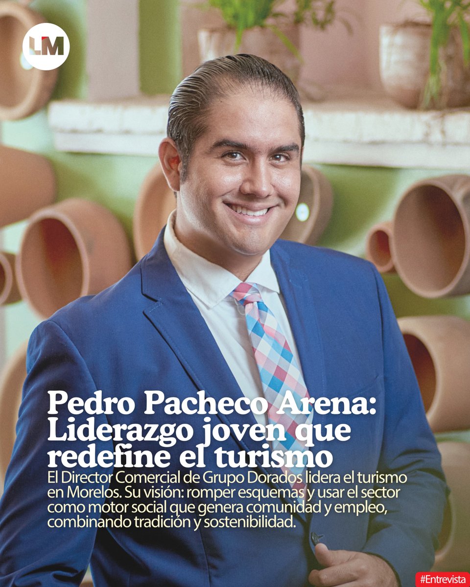 Pedro Pacheco Arena lidera la redefinición del turismo en Morelos: lo ve como motor social y generador de empleo.

Combina herencia y modernidad con sostenibilidad (paneles solares) e impulso al deporte internacional. El liderazgo joven es el presente de México.

#LiderazgoJoven
