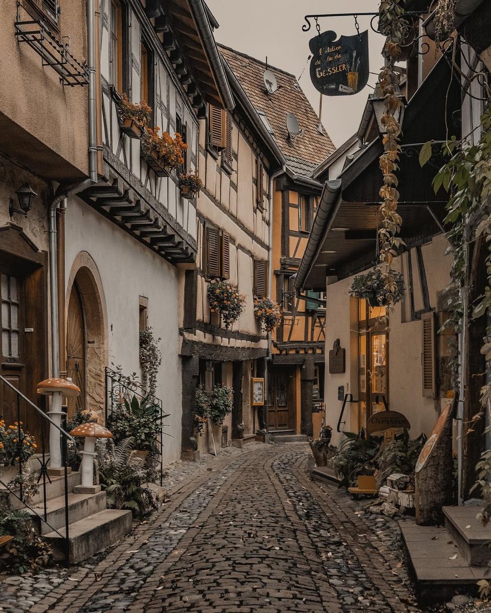 Beautiful medieval village of Eguisheim, Alsace, France