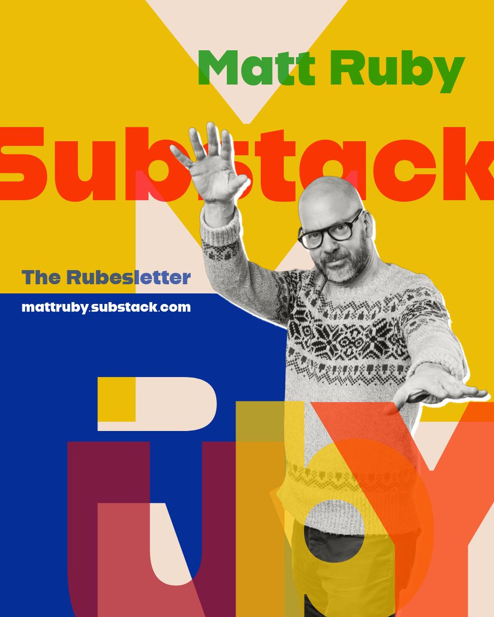 mattruby's tweet image. “The best emailed comedy newsletter coming from anyone today."
-Robert Bostick, HumorPoint
📰 mattruby.substack.com