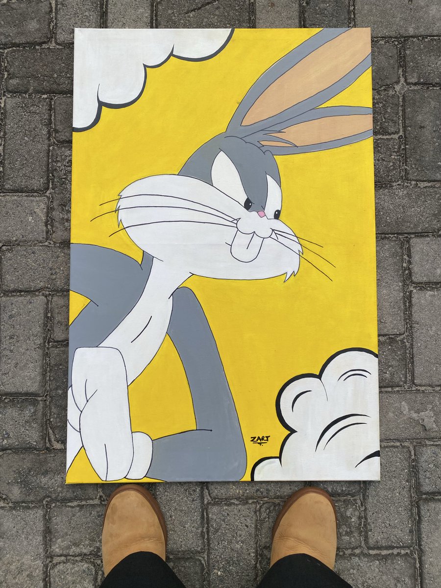 zartrtw's tweet photo. my “urban buggs” painting!😮‍💨💛 https://t.co/TVJPH2oHGY
