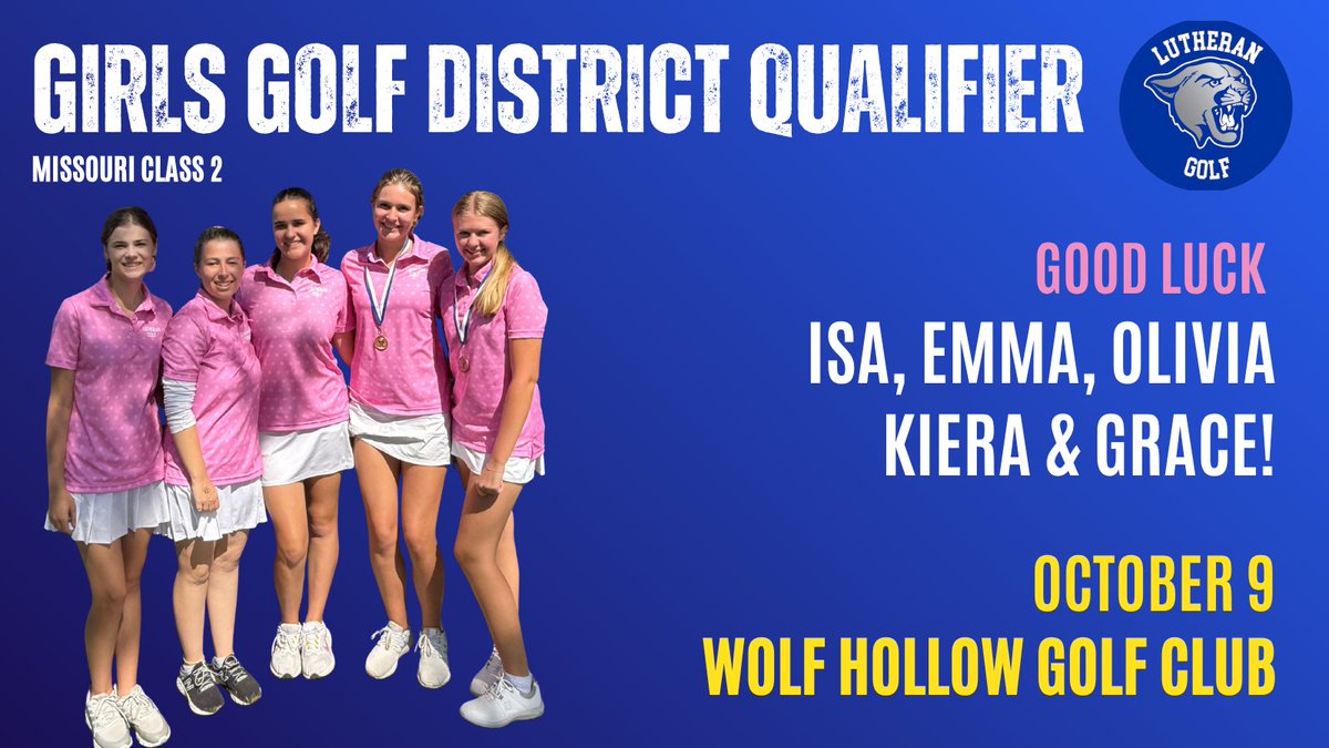 Great job girls golf. Districts was a success.  We have 2 moving to State.  Lets cheer on Isa and Emma! State October 20-21.