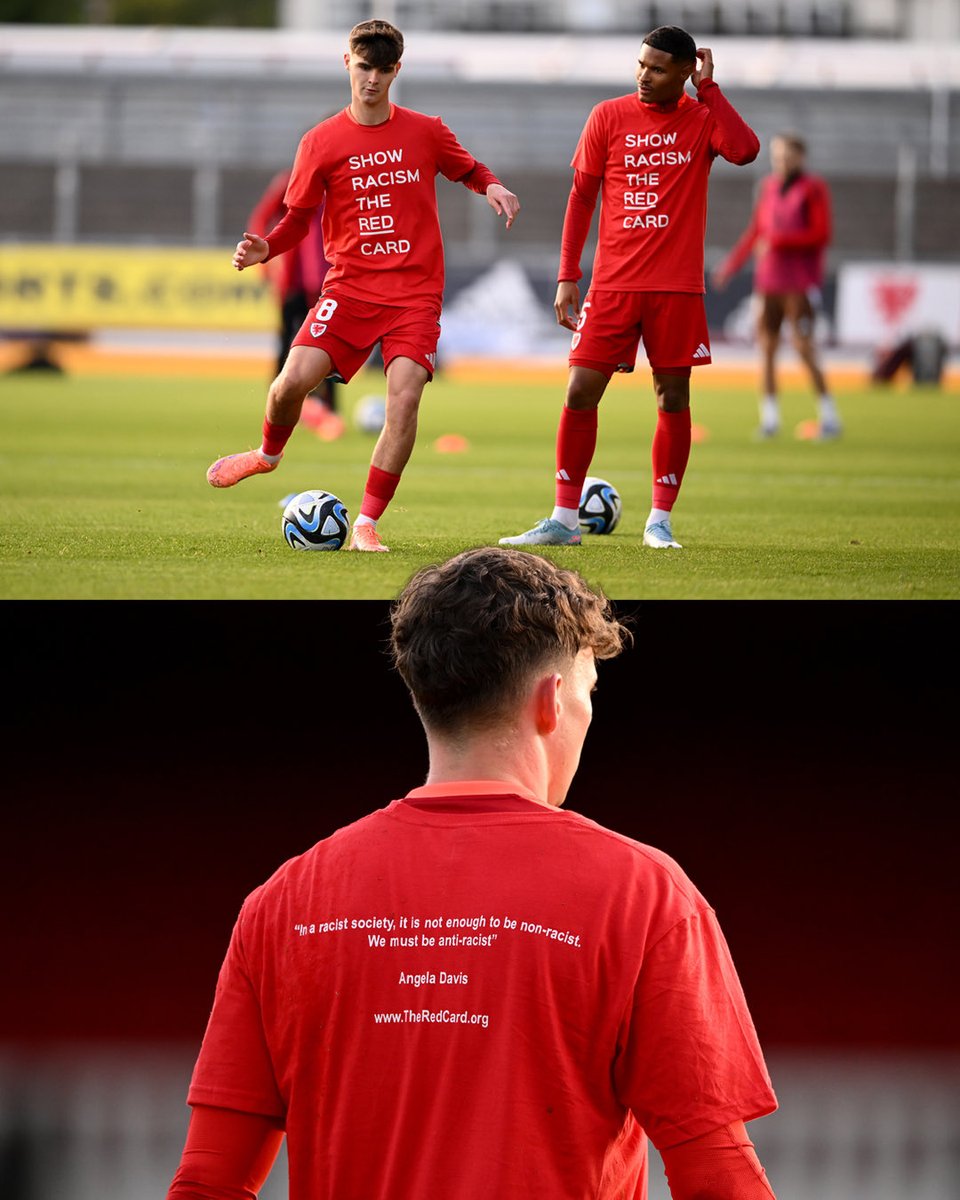 Cymru's tweet image. Cymru are supporting @theredcardwales’ Month of Action at tonight’s fixture 🤝