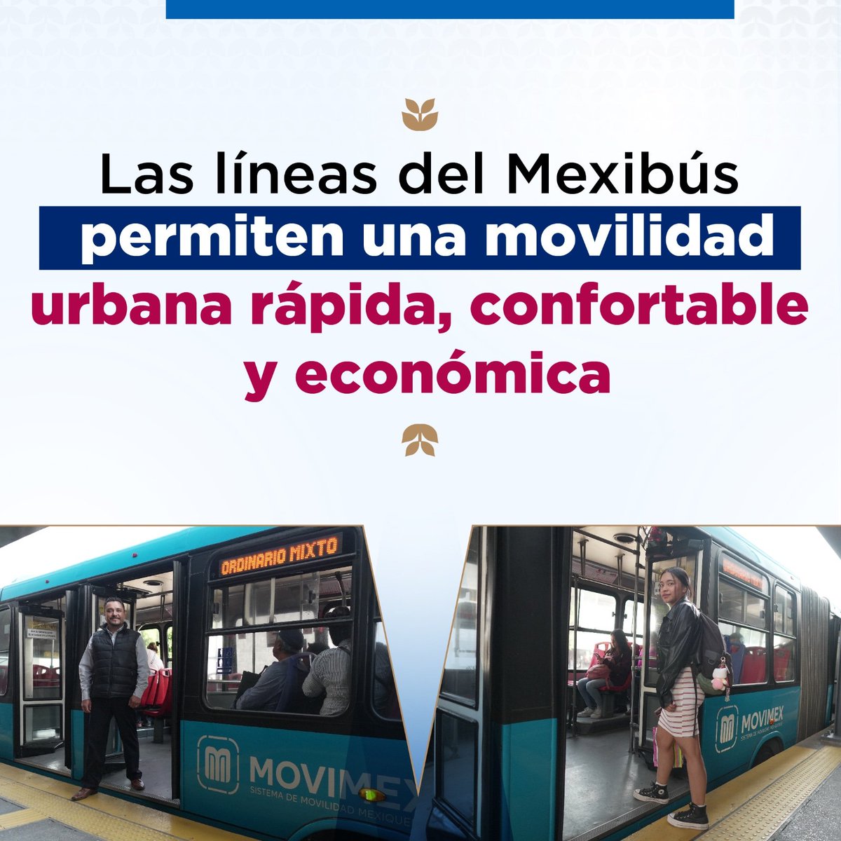 INVEA_mex's tweet image. En el #EdoMex, gracias al Mexibús se brinda un servicio de transporte público que facilita el traslado diario de toda la población, brindando viajes y transbordos gratuitos.
#ElPoderDeServir