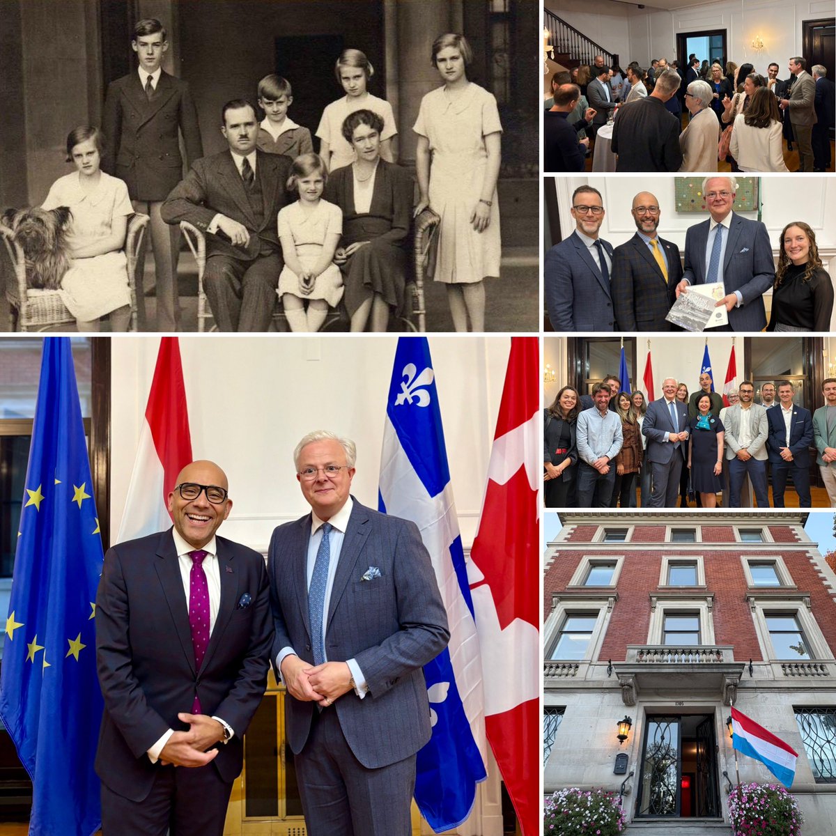 Grand Merci au ministre <a href="/Cskeete/">𝘾𝙝𝙧𝙞𝙨𝙩𝙤𝙥𝙝𝙚𝙧𝙎𝙠𝙚𝙚𝙩𝙚</a> de nous honorer de sa présence pour commémorer l’arrivée en exil à #Montréal de la Grande-Duchesse Charlotte de #Luxembourg le 14 octobre 1940, il y a 85 ans. Réception à la Galerie Pangée, 1305 av des Pins où vécut la famille grand ducale en 1941