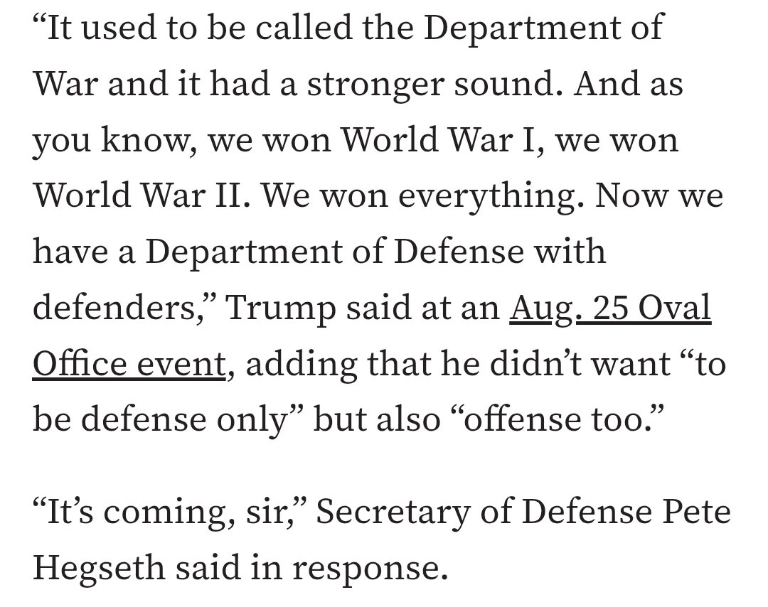 racingpreach's tweet photo. @samhailes Spade a spade- yep. And it also suits his rehectoric and style. Defenders doesn't seem strong enough language for Trump - attack is more his language. Apparently it'll cost $100's millions to rebrand it. https://t.co/zlsndZ9Y3r