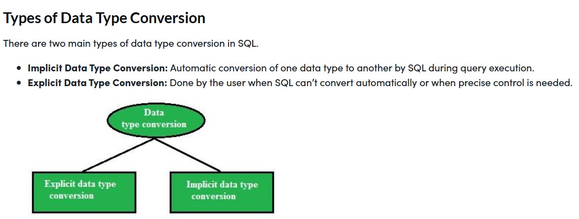 CoderTech2006's tweet image. "🚀 Day 14 of my @GeeksforGeeks SQL journey! 💻 Diving into data type conversion today—nailing CAST and CONVERT for seamless data handling! 🔄 Drop it below! 📸 Check my progress: geeksforgeeks.org/myCourses #NationSkillup #GeeksforGeeks #SQL #Database"