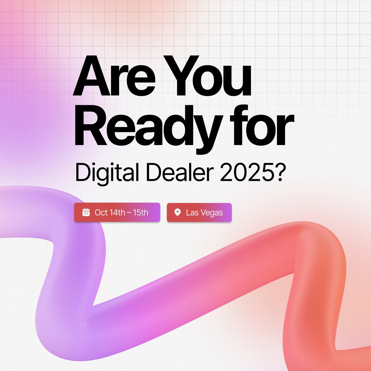 spyne_ai's tweet image. 5 days to go for Digital Dealer 2025!
Here’s your playbook to plan smart, look sharp, and make every minute count.
✨Bonus tip: Swing by Booth 328 to meet Vini, the AI everyone’s talking about.
Book a meeting here - bit.ly/3WtVEDY
#DigitalDealer #DealershipAI #eventtips