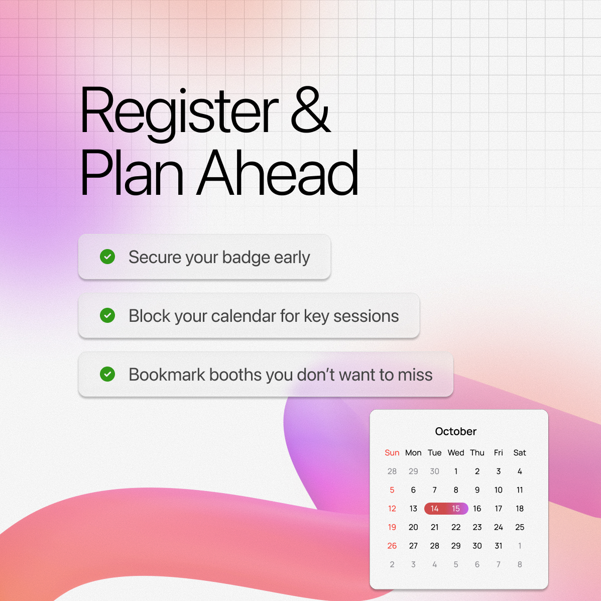 spyne_ai's tweet image. 5 days to go for Digital Dealer 2025!
Here’s your playbook to plan smart, look sharp, and make every minute count.
✨Bonus tip: Swing by Booth 328 to meet Vini, the AI everyone’s talking about.
Book a meeting here - bit.ly/3WtVEDY
#DigitalDealer #DealershipAI #eventtips