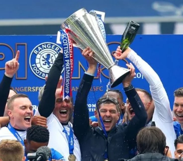 BritainForTrump's tweet image. It's amazing I still hear some in the media and Celtic fans refer to Steven Gerrard's Scottish league title win as the covid year. 
The covid year was the year prior in 2019/20 when the season was abandoned early on 18 May 2020 with 9 games still to be played and momentum…