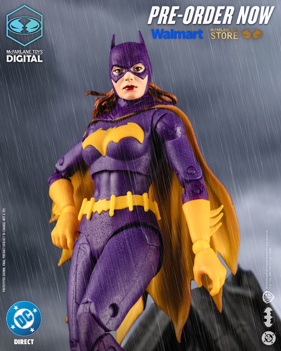 Batgirl™ (DC Classic™ ) is available for pre-order NOW exclusively at <a href="/Walmart/">Walmart</a> and McFarlane Toys Store! ➡️ bit.ly/BatgirlMTD7in-…  

7" scale figure includes Grapple Launcher, Batarang, art card, base, and McFarlane Toys Digital Collectible redeemable code. 

Visit