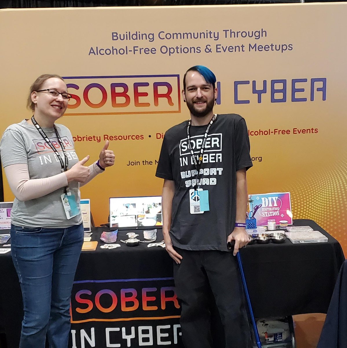 SoberInCyber's tweet image. Last chance to check out the @SoberInCyber booth at @WWHackinFest! Stop by before 4:00 PM to grab some swag, make a few crafts, and learn about our nonprofit's goal to increase the number of alcohol-free networking options in #InfoSec.
#WildWestHackinFest #WWHF #cybersecurity