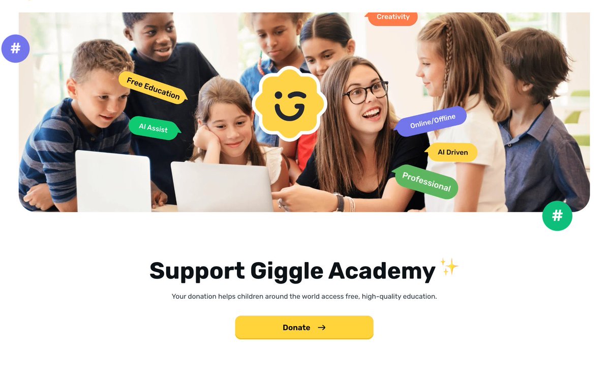 junheehaan's tweet photo. @cz_binance , the leader of the #BNB ecosystem, has long been deeply interested in education. 

And not just him. Children's education is a concern for all of us. 

‘Giggle Academy’ and ‘Giggle Fund’ are providing "practical" assistance through "crypto" to address this issue. I'm deeply impressed and supportive. 

Is this simply a gamble? Is there anything in this world that is truly 100%? 

If our trenchers dedicated actions can impact the world for the better through children's education, it would be a completely new frontier. 

‘Max’ and the ‘young children’. 

I support Giggle Academy. Respect to cz for leading this wonderful cause.

@GiggleAcademy 
@GiggleFundBSC 
@cz_binance 
@BNBCHAIN