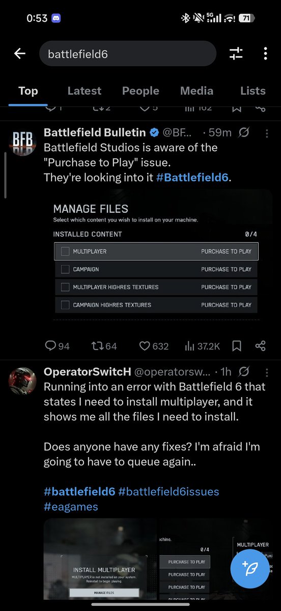 Lol battlefield 6 running into crashes and errors on launch. EA doesn't disappoint in disappointment.

#donotpreorder