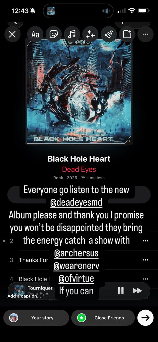 Buckeyebandit33's tweet photo. Go stream @deadeyesmd and catch them on tour https://t.co/vsSiqwRKQL