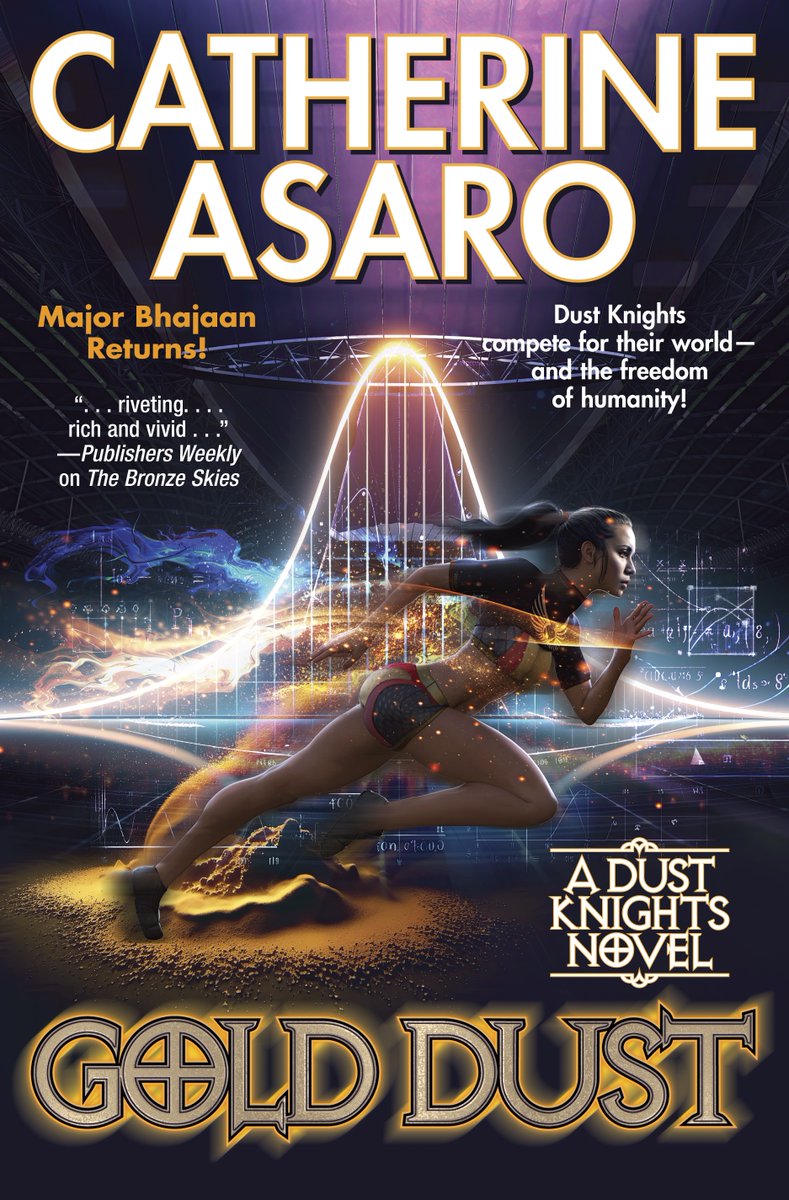 BaenBooks's tweet photo. This week on the Baen Free Radio Hour, H.Y. Gregor joins Baen author @Catherine_Asaro to discuss her latest novel, "GOLD DUST," and where it sits in her Major Bhaajan series.

Also, Part 32 of "ONE JUMP AHEAD" by Mark L. Van Name is read.

#BFRH #GoldDust #MajorBhaajan #onejumpahead #BaenBooks

https://t.co/yaSWd7McJh