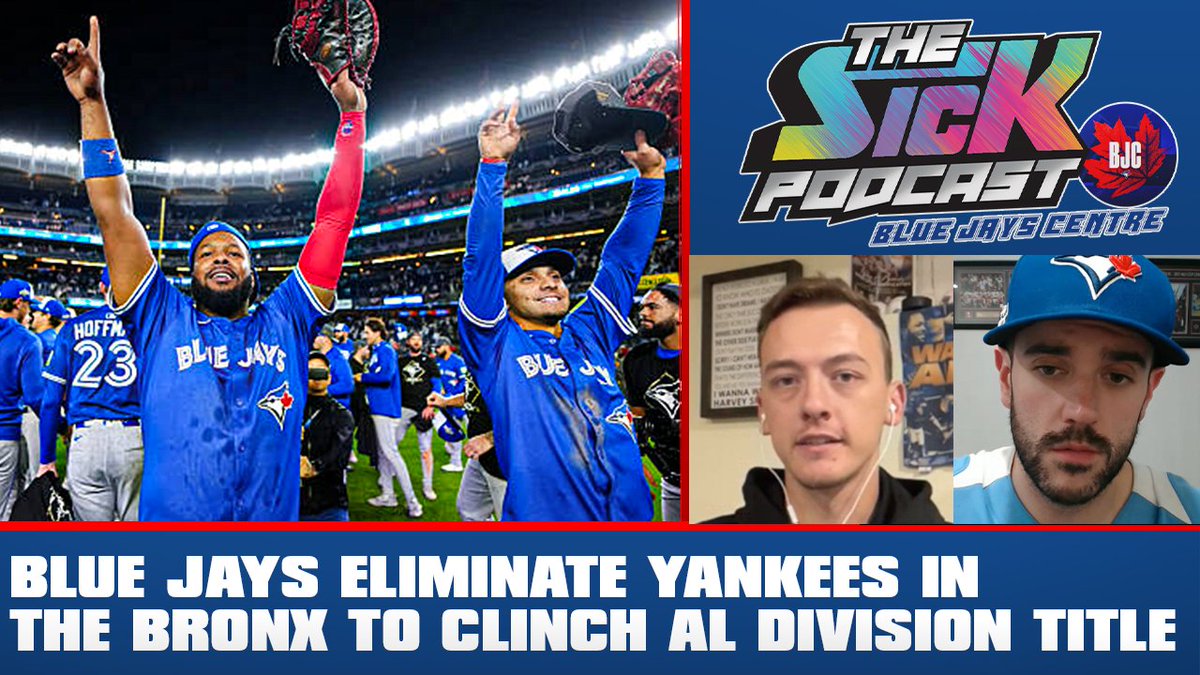 🚨New Episode🚨

<a href="/ColeWhiston/">Cole Whiston</a> &amp; <a href="/_TOSportsTalk/">JamesPrice</a> discuss:

🔵 #BlueJays eliminate the #Yankees
🔵 Vladdy’s ALDS performance
🔵 Who’s next: #Tigers or #Mariners
🔵 &amp; more!

Full pod👇
Watch: youtu.be/VuwwsKokwPo
Listen: traffic.megaphone.fm/SICMED14104778…

#lightsupletsgo #thesickpodcast