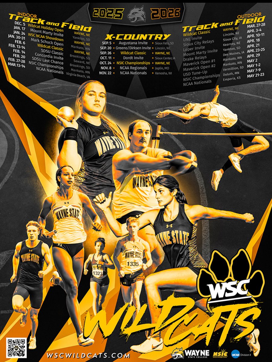 Leaves are changing and so are the seasons!  Mark your calendars for all the Wildcat XC &amp; TF action. #GOCATS #wscxctf #waynestatecollege #crosscountry #trackandfield