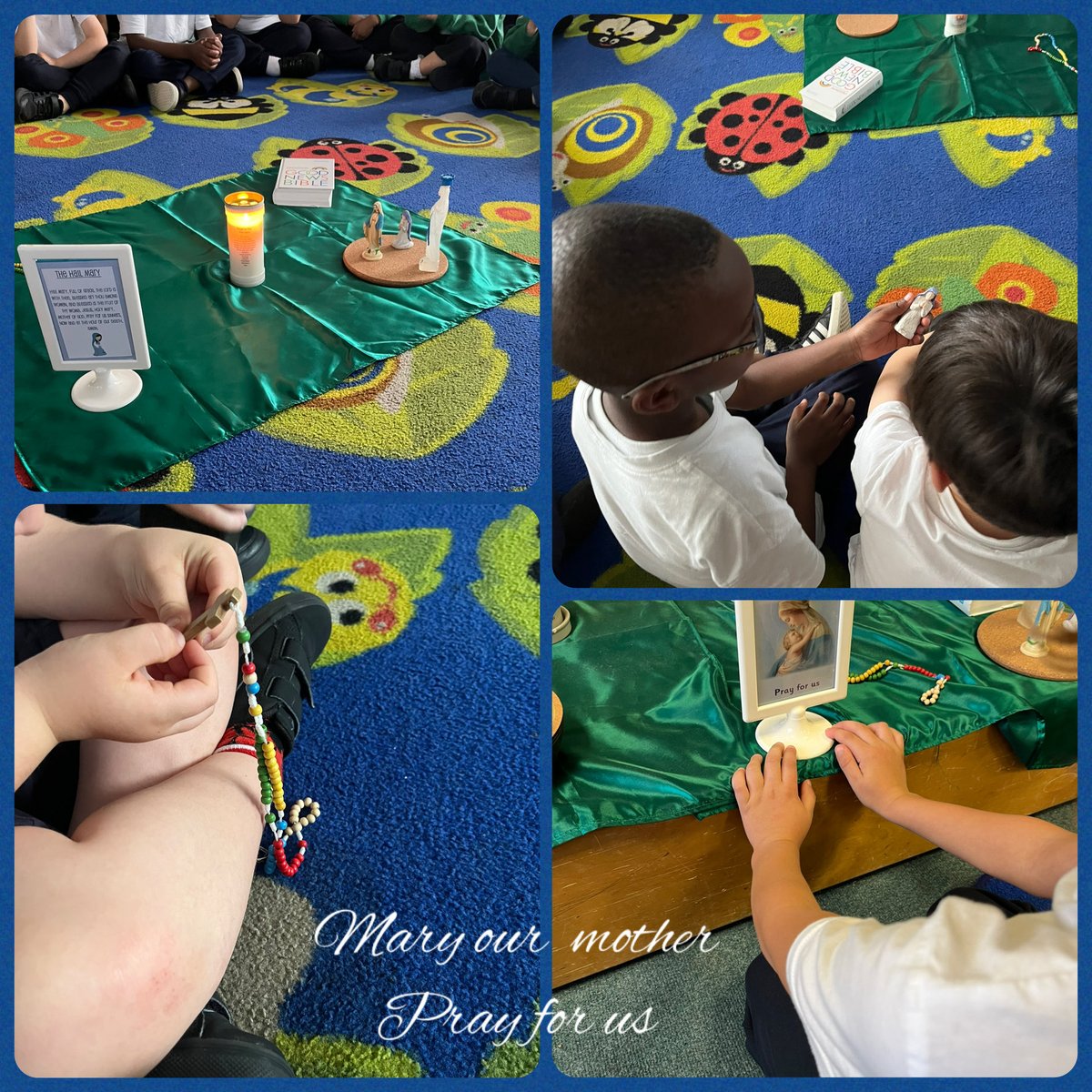 Year One have been praying to Mary and discovering the rosary this week, beautiful 🤩