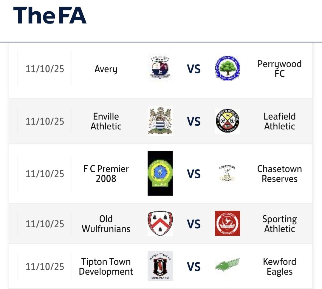 West Midlands (Regional) League (@wmrfl) on Twitter photo Tomorrow's <a href="/wmrfl/">West Midlands (Regional) League</a> Premier Division & Division 1 fixtures. There is plenty to choose from, and with it being international weekend, there's no better time to give your local side a watch. The weather seems good for it too. ⚽️⚽️
#Nonleague #WMRL Tomorrow's <a href="/wmrfl/">West Midlands (Regional) League</a> Premier Division & Division 1 fixtures. There is plenty to choose from, and with it being international weekend, there's no better time to give your local side a watch. The weather seems good for it too. ⚽️⚽️
#Nonleague #WMRL