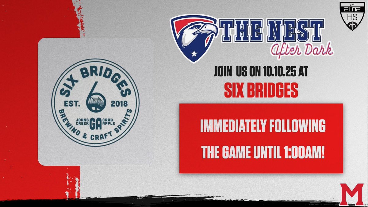 MiltonEagles_FB's tweet image. 𝐍𝐞𝐬𝐭 𝐀𝐟𝐭𝐞𝐫 𝐃𝐚𝐫𝐤 𝐒𝐞𝐫𝐢𝐞𝐬 𝐂𝐨𝐧𝐭𝐢𝐧𝐮𝐞𝐬‼️
𝐴𝑓𝑡𝑒𝑟 𝑡𝘩𝑒 𝑀𝑖𝑙𝑡𝑜𝑛 𝐸𝑎𝑔𝑙𝑒𝑠 𝑡𝑎𝑘𝑒 𝑜𝑛 𝐺𝑎𝑖𝑛𝑒𝑠𝑣𝑖𝑙𝑙𝑒, 𝑡𝘩𝑒 𝑝𝑜𝑠𝑡-𝑔𝑎𝑚𝑒 𝑐𝑒𝑙𝑒𝑏𝑟𝑎𝑡𝑖𝑜𝑛 𝑚𝑜𝑣𝑒𝑠 𝑡𝑜 𝐒𝐢𝐱 𝐁𝐫𝐢𝐝𝐠𝐞𝐬 𝐁𝐫𝐞𝐰𝐢𝐧𝐠 𝐢𝐧 𝐂𝐫𝐚𝐛𝐚𝐩𝐩𝐥𝐞‼️

📍…