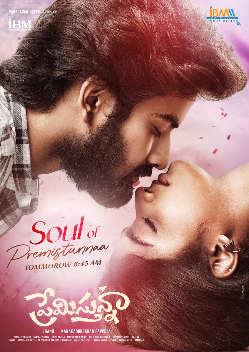 Soul of Premistunnaa out tomorrow at 8:45 AM

#Premistunnaa in theaters from November 7th 🧡

A <a href="/siddharthsalur/">siddhartha</a> musical 🎼

#Bhanu #KanakaDurgarao #SathvikVarma  <a href="/preethinehaa/">Preethi Neha</a> #SamalaBhasker #SirishPrasad #MarriRavikumar <a href="/SreedharSri4u/">Sreedhar Sri</a>