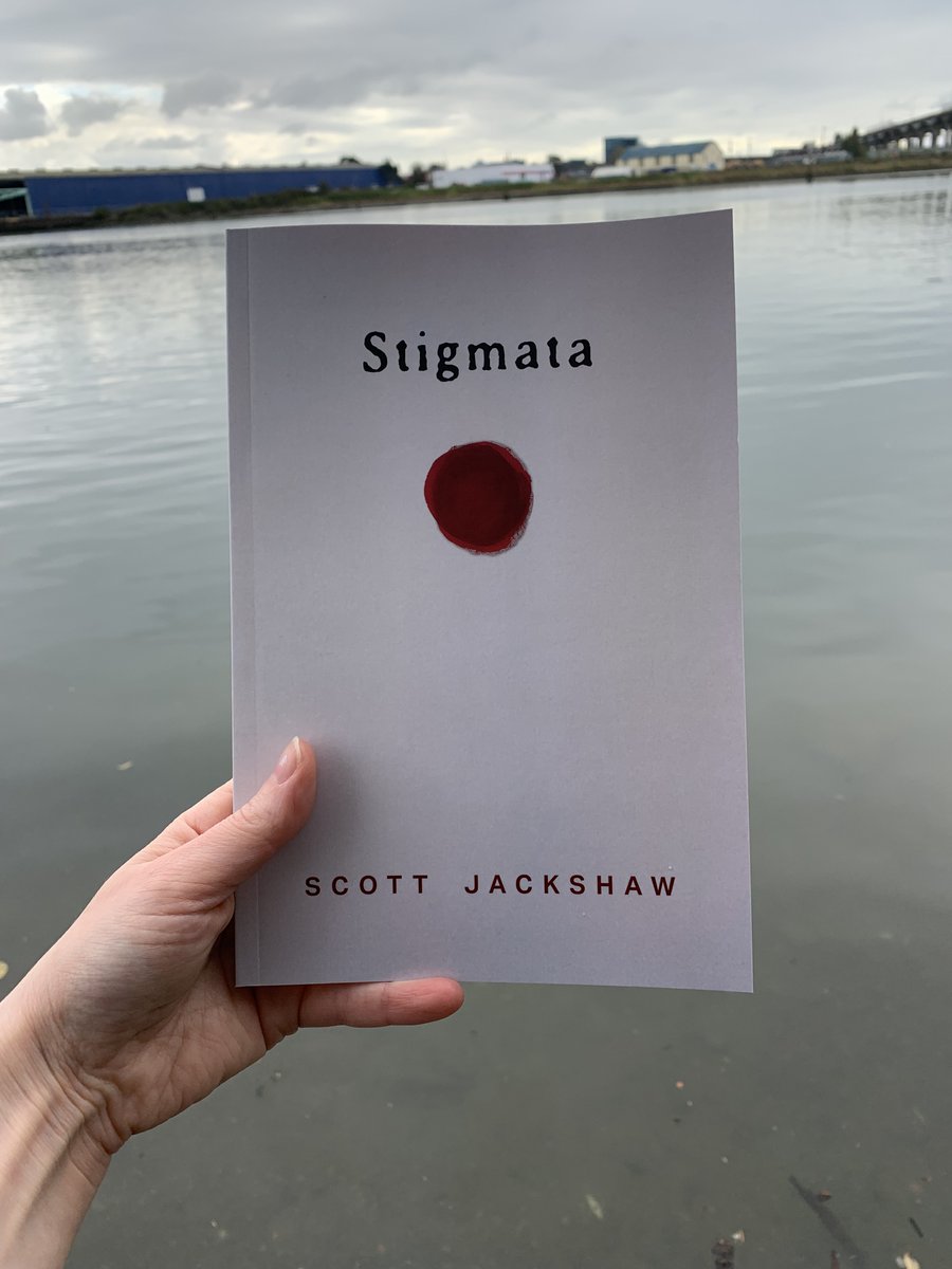 Talonbooks's tweet photo. Hot off the press! Stigmata by @scottjackshaw has arrived! Stigmata draws inspiration from apophatic theology, body horror, queer theory, classic films, poststructuralism, and bad sex. This is a #poetry collection that weaponizes the confessional mode.⁠ https://t.co/t94BPTFyzq