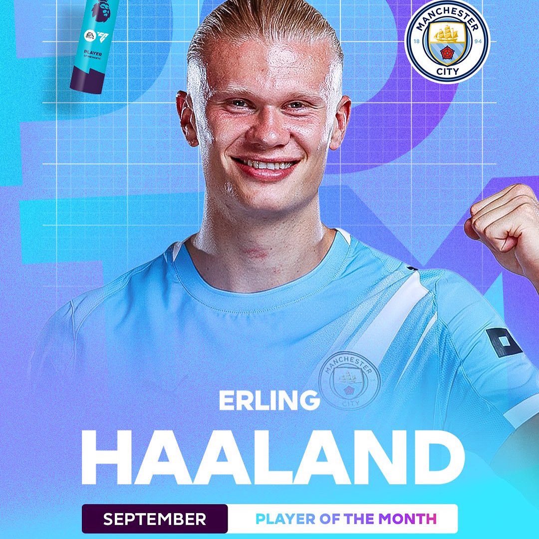 Erling Haaland has won the #PL Player of the month award more times than any other player since he joined the league. 🤖🔝