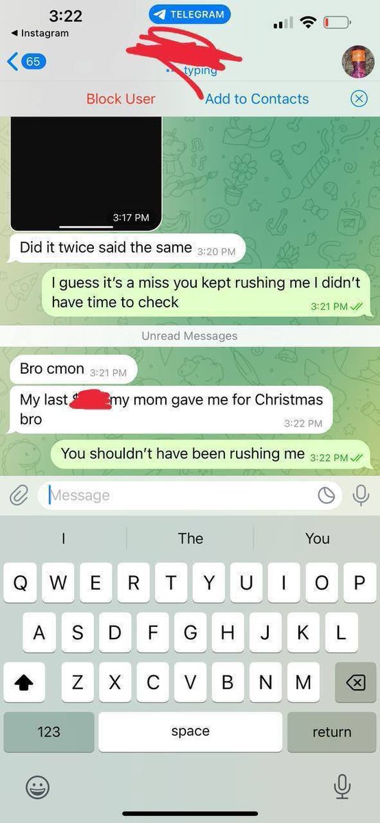 This is the main reason I tell y'all don't rush me to send a card this dude kept texting back to back to send it so I didn't get a chance to check it and make sure it was green so I just sent it and it was a miss but this my reason for saying be patient and wait so I can make