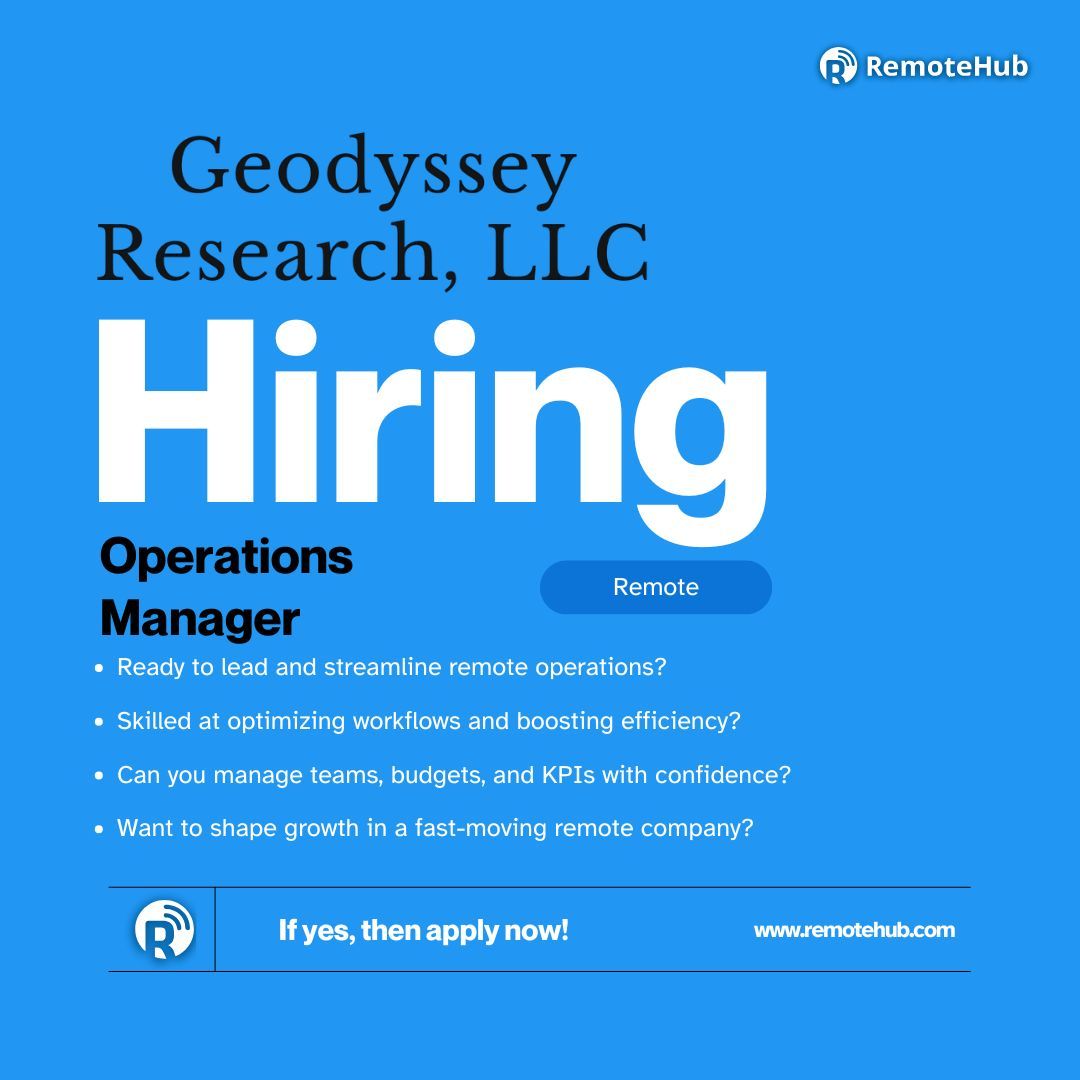 remotehub_com's tweet image. If yes, what are you waiting for?
Apply Now! 
remotehub.com/jobs/details/o… 
#OperationsManager #RemoteJobs #LeadershipOpportunity #WorkflowOptimization #WorkFromAnywhere #JoinOurTeam