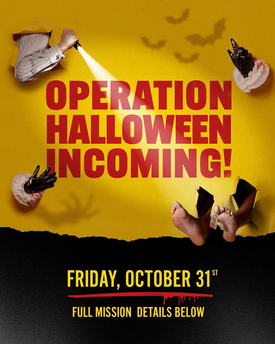 Agents! Mission reminder below: 

WHAT: Operation Halloween
WHEN: Friday, the 31st of October
WHERE: The Golden Theatre

Dress to impress in your finest costume at the show and one agent who dazzles the most will receive:

1/