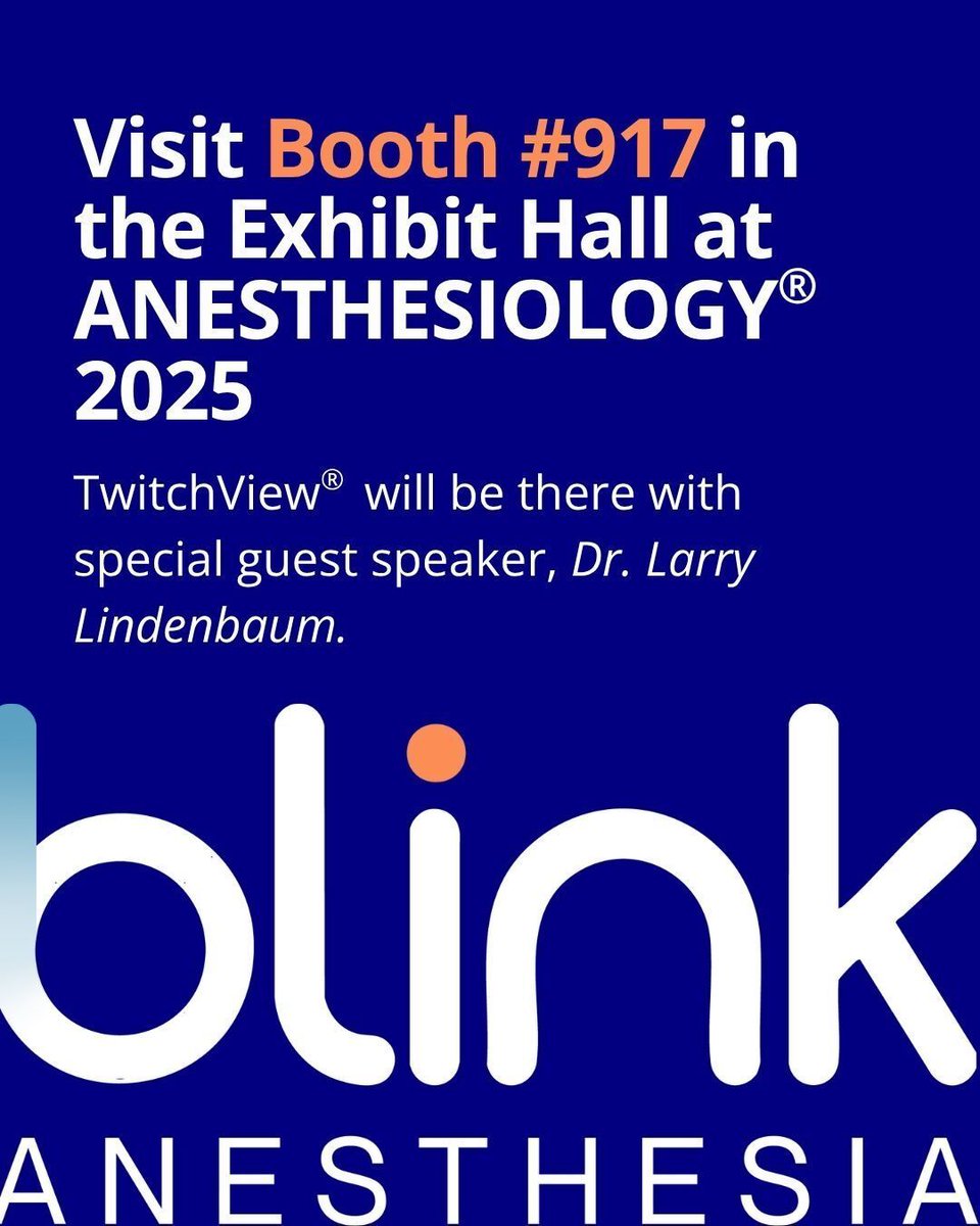 BlinkTwitchView's tweet photo. Stop by Booth #917 to see the TwitchView® Train of Four Monitor in action.

#ANES25 https://t.co/m2BgvokHHO
