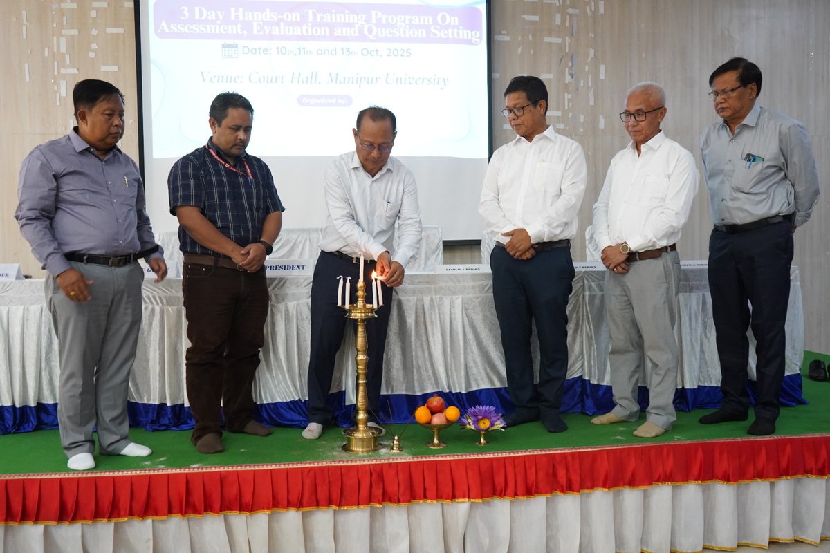 ManipurUniverse's tweet image. 📢 3-Day Hands-on Training Programme on Assessment, Evaluation & Question Setting
🗓️ 10-10-2025
🏛️ Org by the Examination Section, #ManipurUniversity
Enhancing assessment practices & strengthening academic #evaluation methods 🎓
#TrainingProgramme #HigherEducation #Assessment