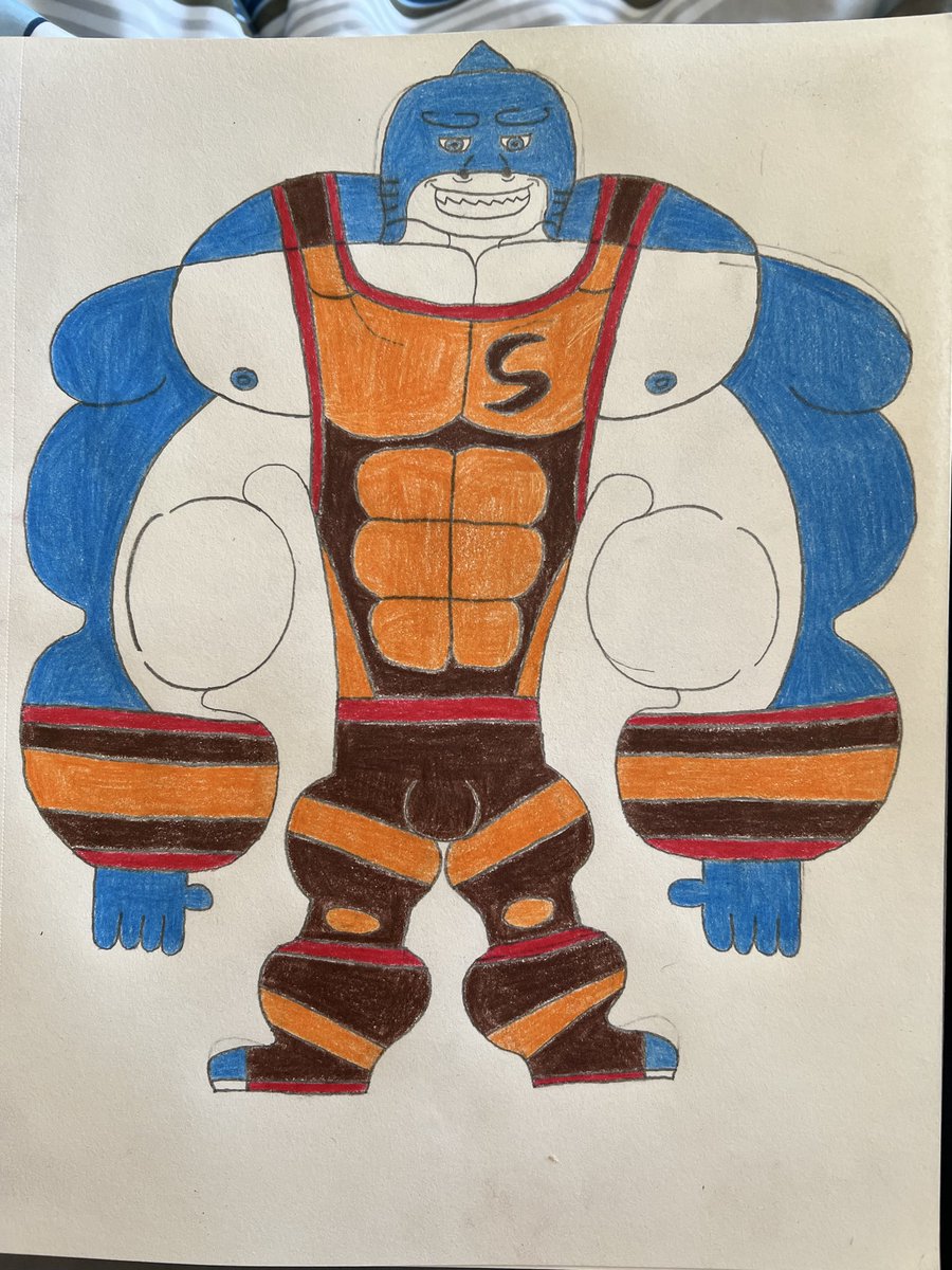 Here’s a brand new drawing I made of the shark heroic creature Jack Caldwell AKA Shark-Man in his brand new Shark-Man suit.