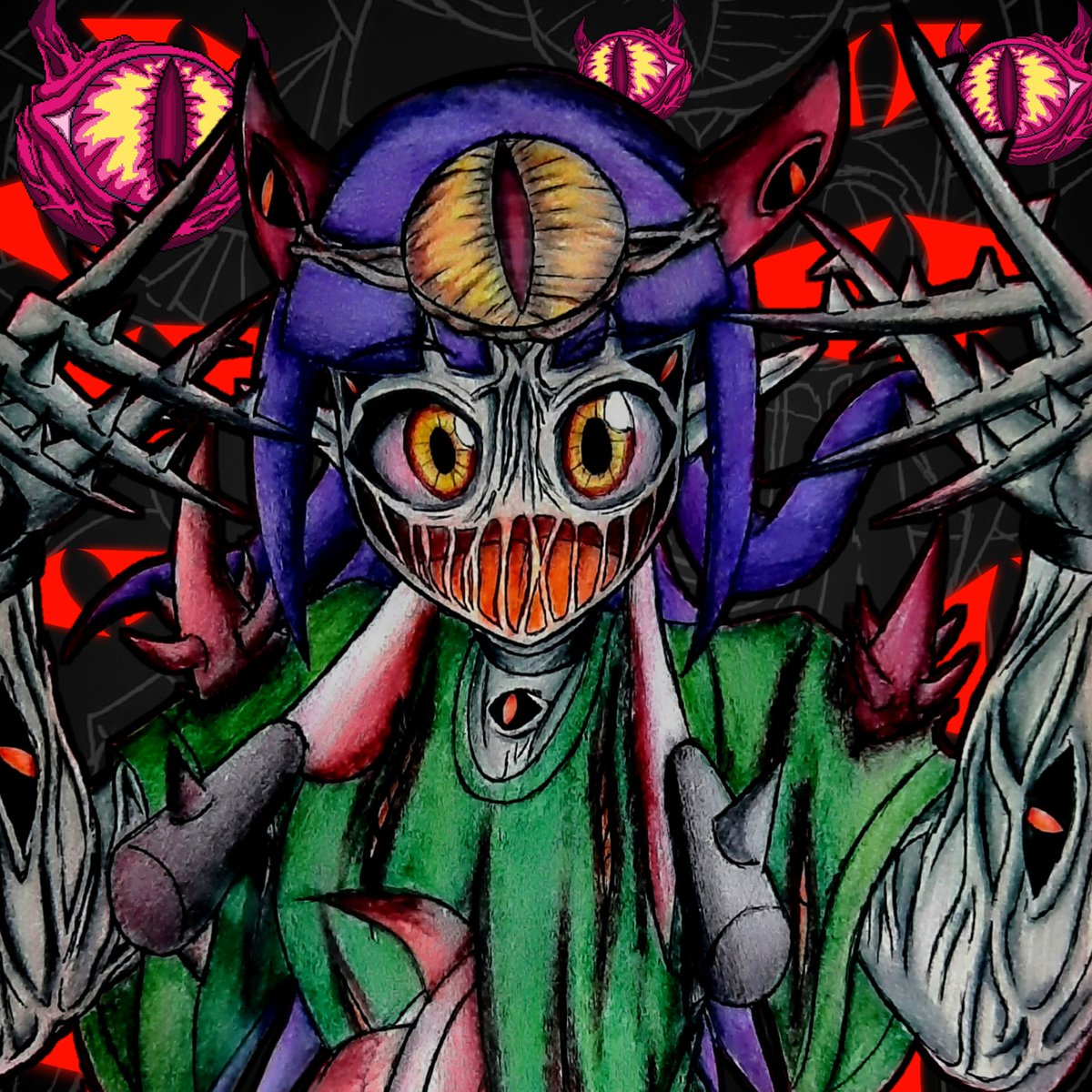 I'm gonna draw "Terror Ken-Chan", This Is Fucking Awesome I ever draw.
And I'm still processing other page to draw 1 track, 1 jacket (Album image).
😈 Bloodstream Infection &amp; EVILDOERS Ken-Chan 😈
🎨 Ken-Chan けんちゃん 🎨

#オリキャラ 
#originalcharacterart
#けんちゃん