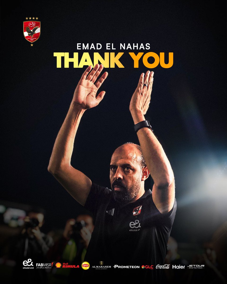 AlAhlyEnglish's tweet image. Thank you for everything, Coach ❤️🦅