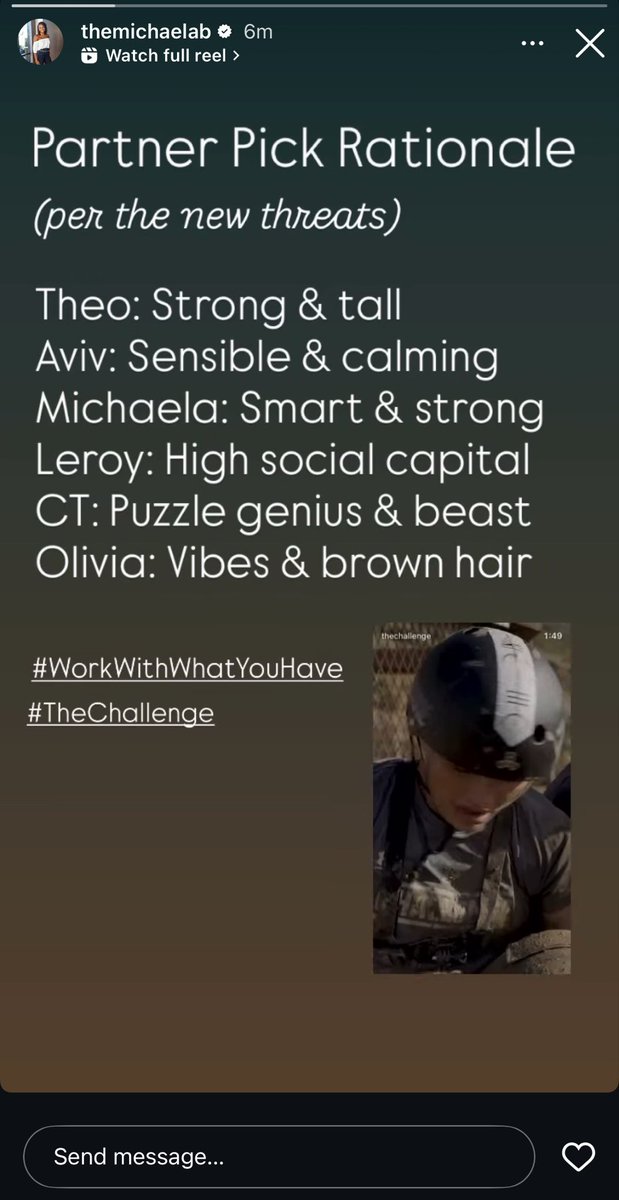 challemonx's tweet image. Michaela is now playing victim after talking about Olivia all season long. Michaela posted this before the first episode even aired. Let’s use some discernment. Michaela is not dumb, she knows what she’s doing. #workwithwhatyouhave #TheChallenge41