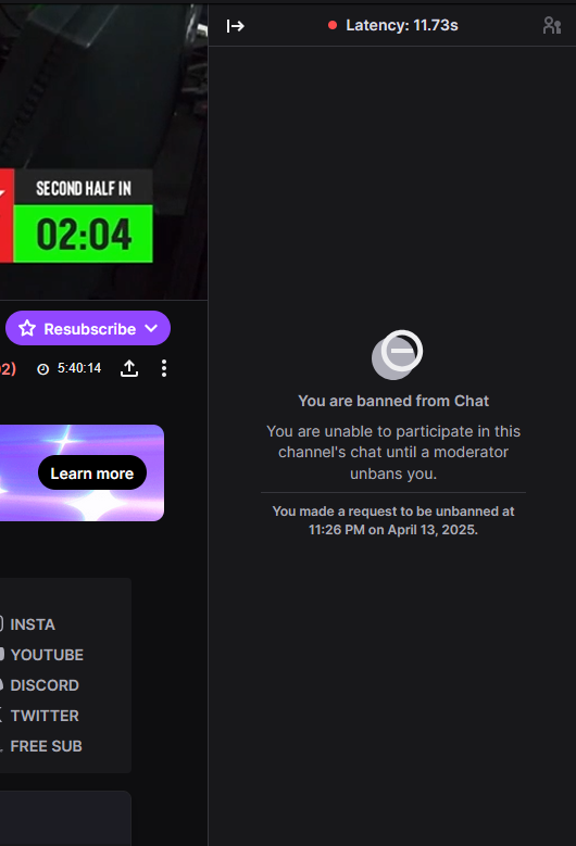 ngisingkeling's tweet image. can i get unbanned if I'm resubscribe?