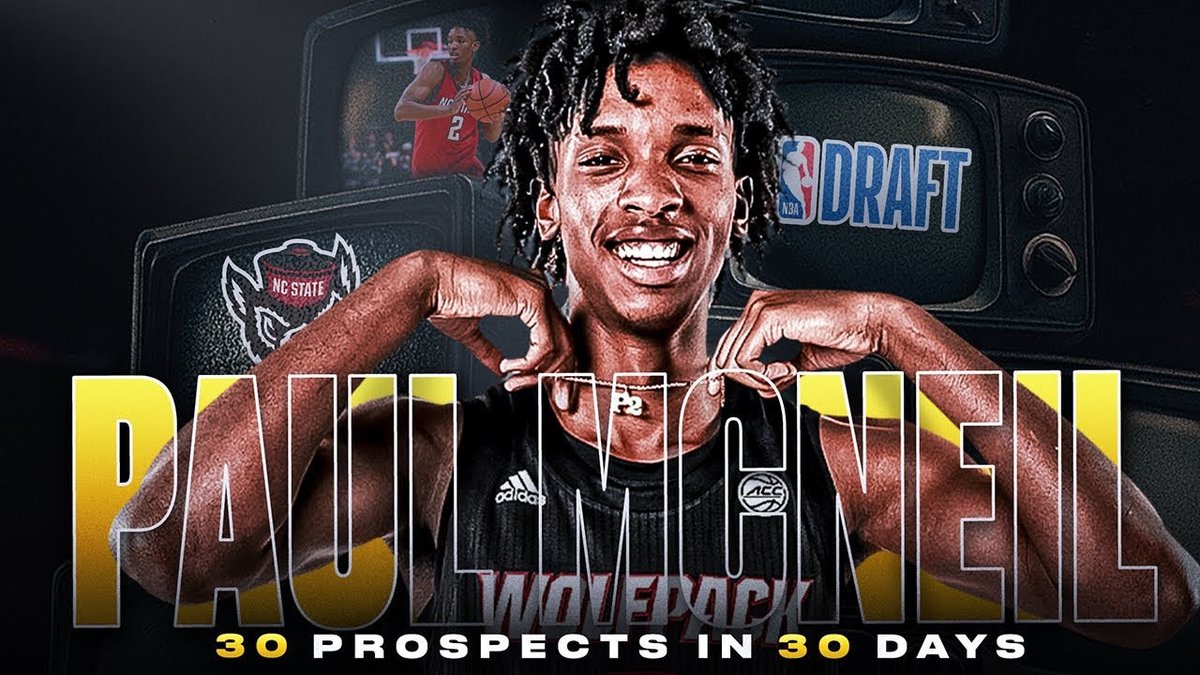 NoCeilingsNBA's tweet image. 🚨NEW on YOUTUBE🚨

🏀30 in 30: Paul McNeil🏀

NC State (@PackMensBball) sophomore Paul McNeil has become a popular breakout candidate this year.

—&amp;gt; Our own @tmetcalf11 &amp;amp; @tyler_rucker tell you why to buy #NBADraft stock now when it comes to McNeil

(link below)