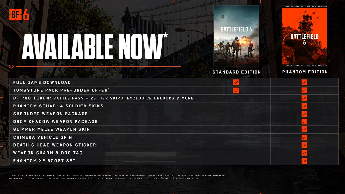 EAHelp's tweet image. If you didn&apos;t get the content you expected with your #Battlefield6 pre-order, get help in our guide.

🔗help.ea.com/articles/battl…