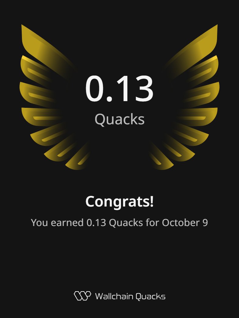 thedevil0287's tweet image. Just earned 0.13 Quacks on @wallchain_xyz in one day 🦆

Turn insights into rewards and climb the leaderboard 🥇

Use my referral link – quacks.app/?ref=thedevil0…