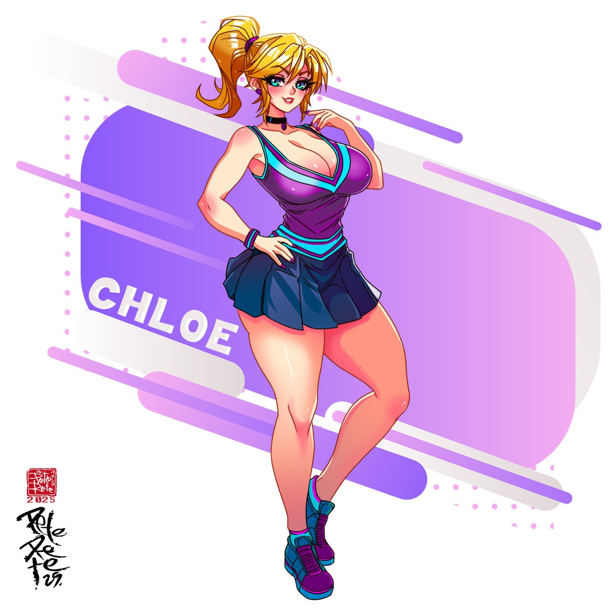 For our #FanFriday edition, we want to share this amazing artwork created by the talented <a href="/elpeterete/">Peterete-open commissions</a> , featuring Chloe! 💖

We absolutely love the style and how perfectly it captures her charm! ✨

More fan made images here: thsd.fun/fanart

#FanArt #HighSchoolDays