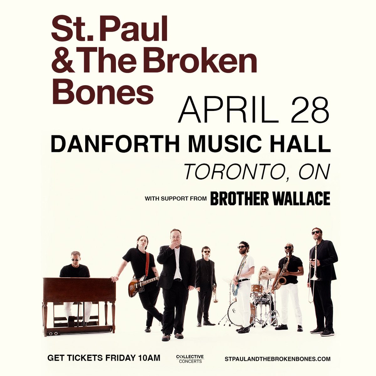 TheDanforthMH's tweet image. JUST ANNOUNCED: Soul powerhouse St. Paul &amp;amp; The Broken Bones are bringing their electrifying show to Danforth Music Hall on April 28 with the support of Brother Wallace!
ON SALE: Fri, Oct 17 | 10AM
🎟️ ticketmaster.ca/event/10006347…