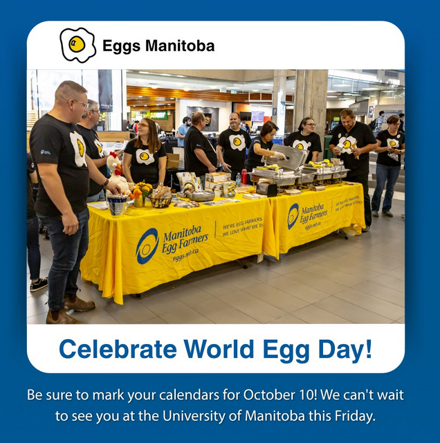 UMAERCentre's tweet image. Innovation makes every perfect egg possible! 
On #WorldEggDay, we celebrate how #AgEngineering supports @ManitobaEggs (MEF) with smart systems that enhance efficiency, animal welfare, and sustainability. #WorldEggDay #AgTech #ProudlyCanadian